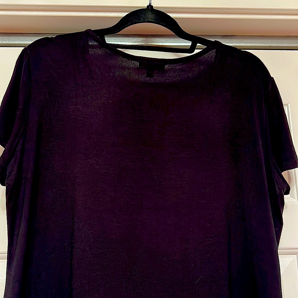 Limited Faux Leather Black Top - Size L - Picture 3 of 5